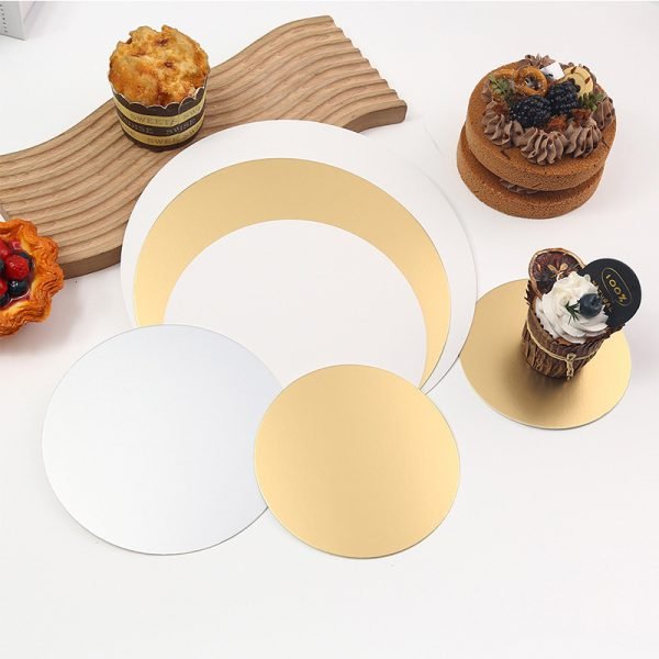 8 inch 10inch gold white cake boards