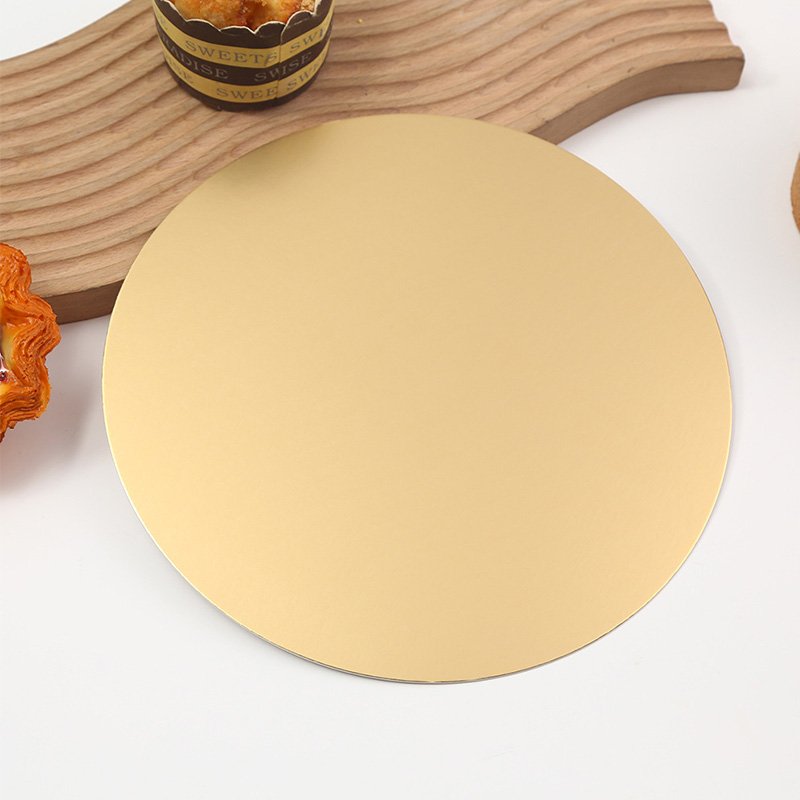 Food-graded 8inch 10inch Gold White Cake Boards Round, for Cake DIY, Dessert Display Gold cake board 10 inch – round cardboard base for cakes and pastries