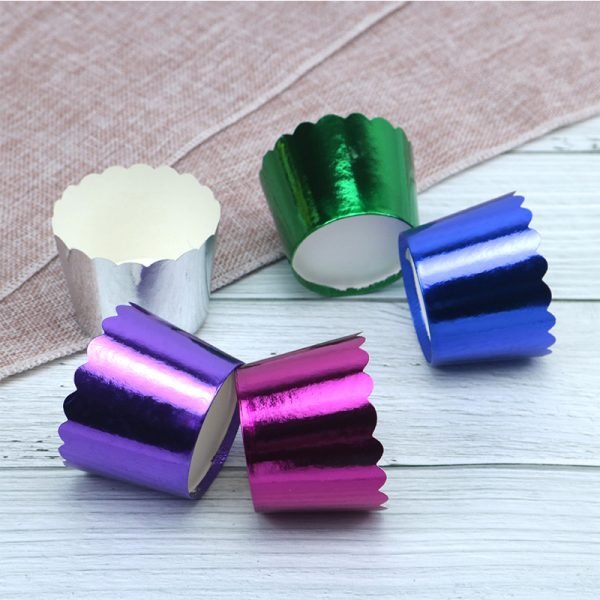 Assorted foil muffin cups – multi-color greaseproof baking liners for parties and events