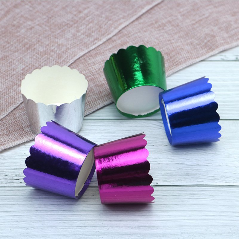 Grease Proof Foil Paper Muffin Cups Assorted foil muffin cups – multi-color greaseproof baking liners for parties and events