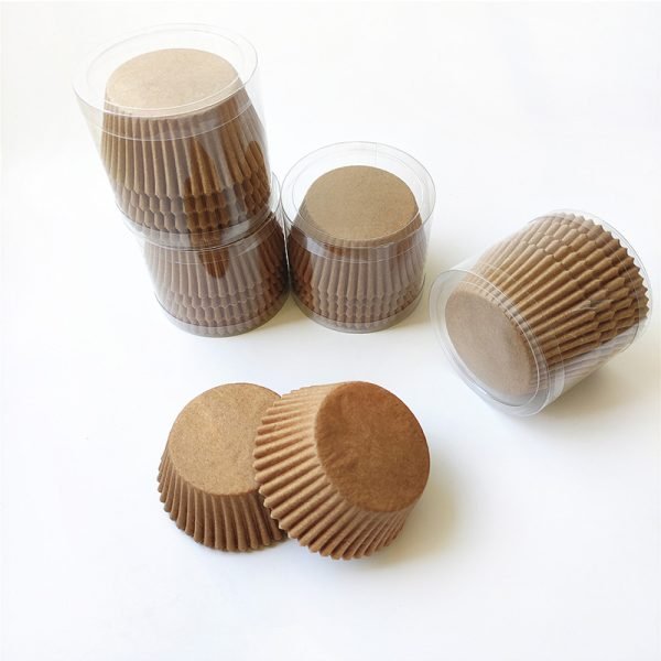 Natural paper baking cups for weddings and parties