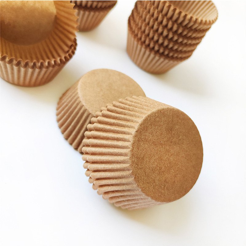 Natural Paper Cupcake Wrappers for Cupcakes & Muffins Natural paper cupcake wrappers kraft baking cups for rustic parties