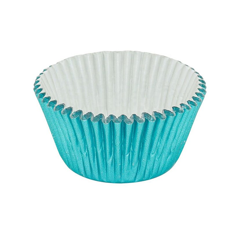 Wholesale Navy Blue Foil Baking Cups for Bakeries and Cafes Customizable navy blue foil cupcake liners personalized baking cups for weddings and events