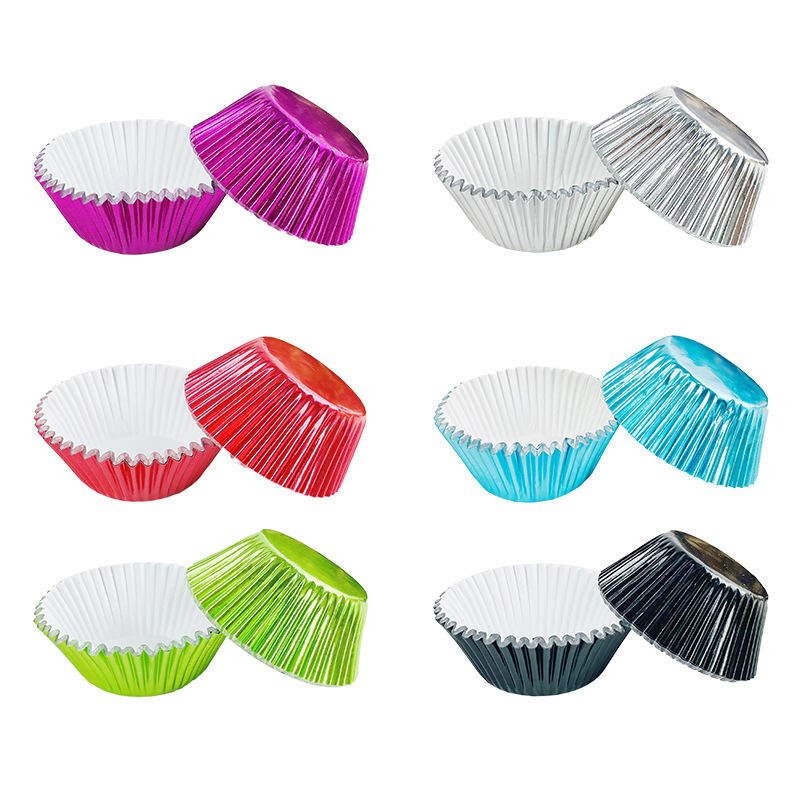 Wholesale Navy Blue Foil Baking Cups for Bakeries and Cafes High quality navy blue foil cupcake liners sturdy baking cups for professional bakers