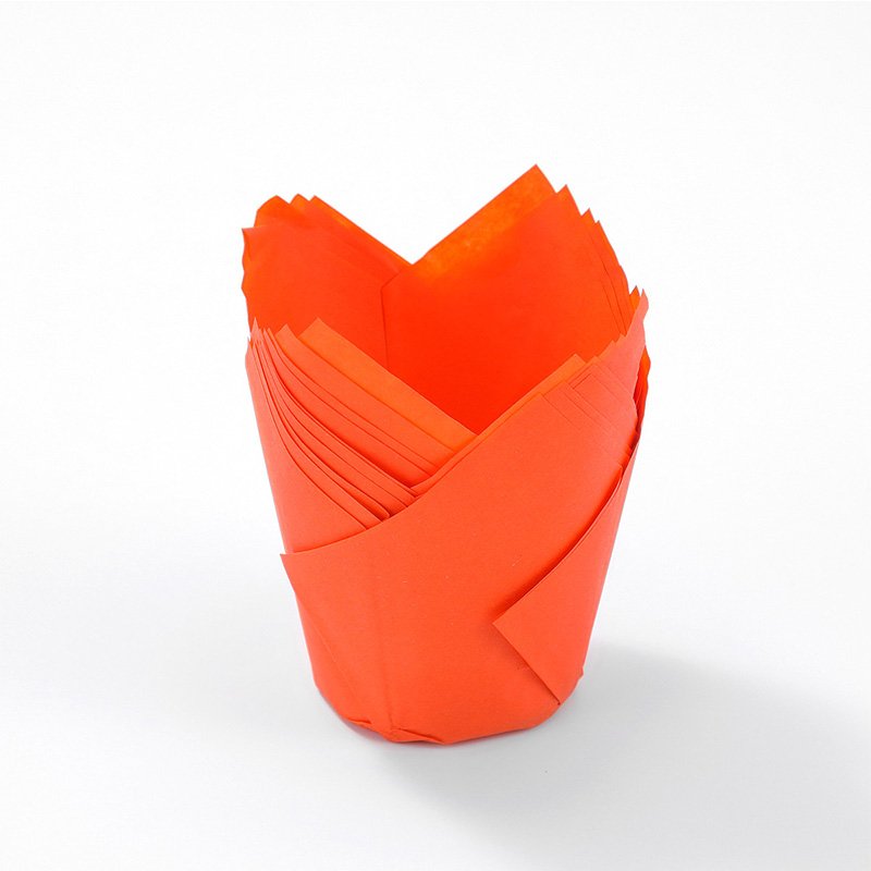 Custom Tulip Paper Baking Cupcake Liners orange paper tulip baking cupcake liners for wedding