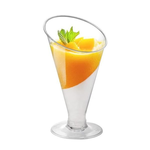160ml clear stemmed dessert cups
