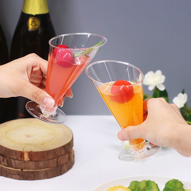 160ml Clear Stemmed Dessert Cups for Parties & Appetizers 160ml clear stemmed dessert cup side view elegant footed glass for parties and weddings