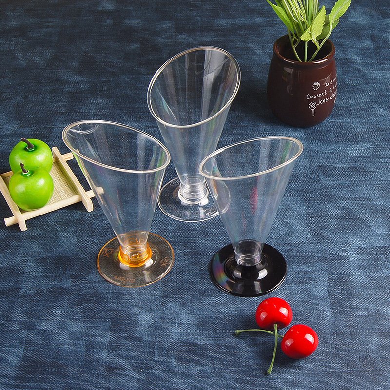 160ml Clear Stemmed Dessert Cups for Parties & Appetizers 160ml clear stemmed dessert cups stacked footed cups space saving for caterers