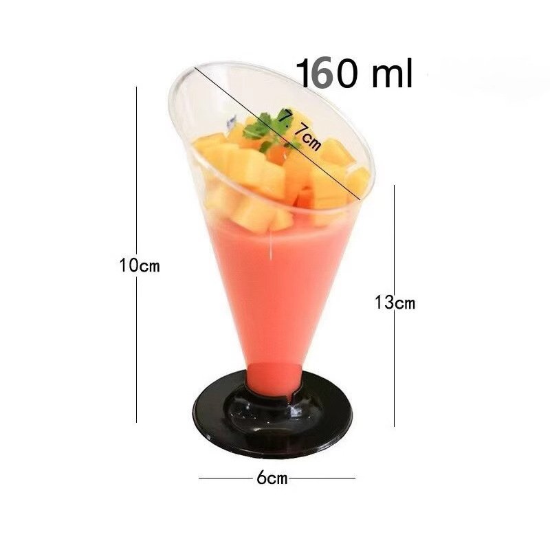 160ml Clear Stemmed Dessert Cups for Parties & Appetizers 160ml clear stemmed dessert cup side view elegant footed glass for parties and weddings