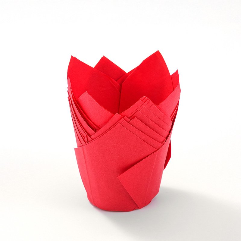 Custom Tulip Paper Baking Cupcake Liners Red tulip baking cupcake liners for party