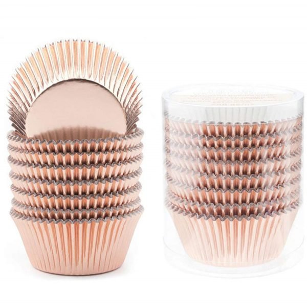 Foil paper cupcake liners with PVC tube