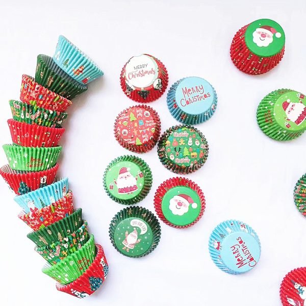 Christmas paper baking cups