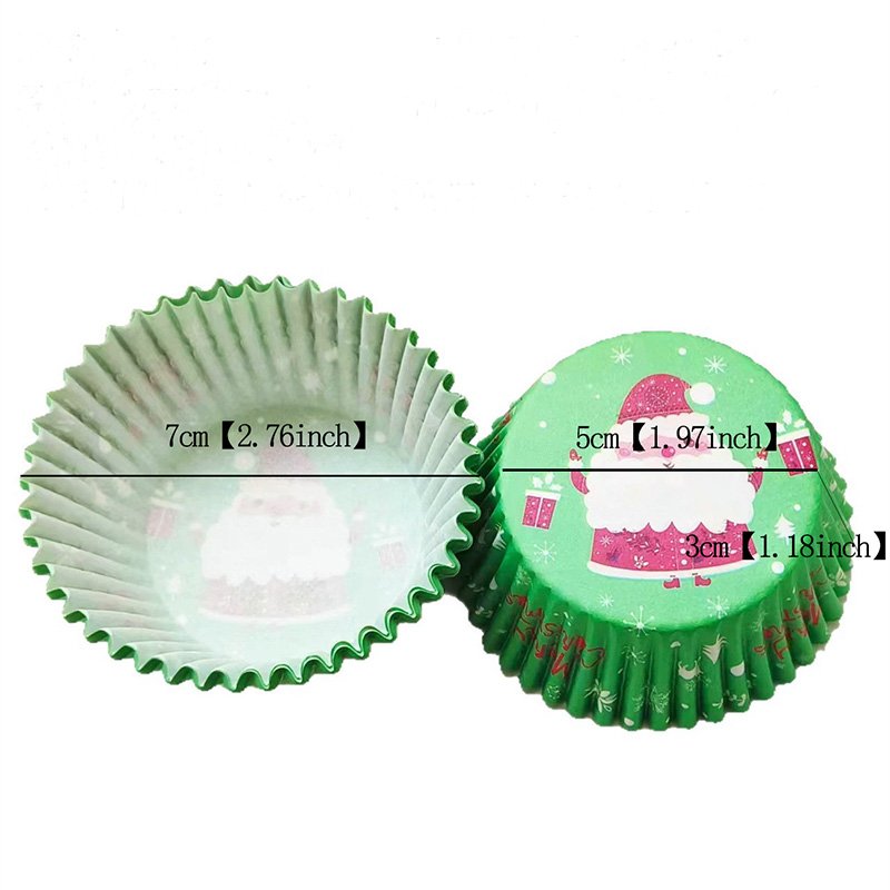 New Design Christmas Paper Baking Cups for Holiday Party Cake Dessert Decoration Christmas paper baking cups red green gold for holiday parties and festive treats