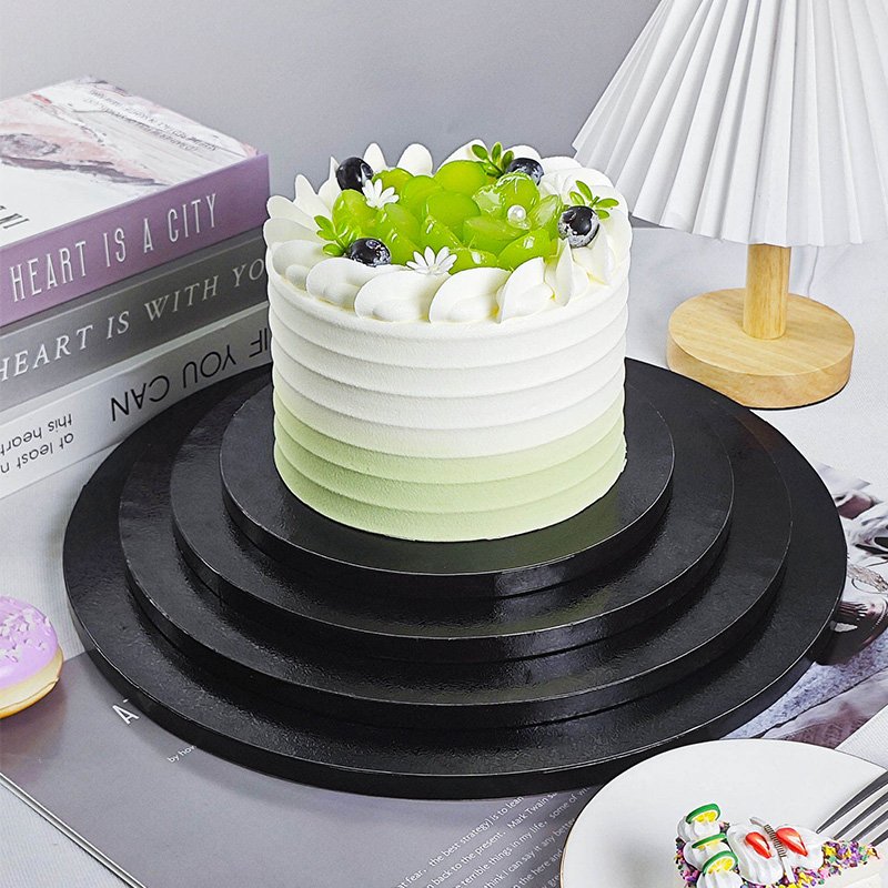 Wholesale Black Round Cake Drums 10 Inch Bulk Cake Boards for Bakeries Wholesale black round cake drums sturdy cake boards for US bakeries and importers