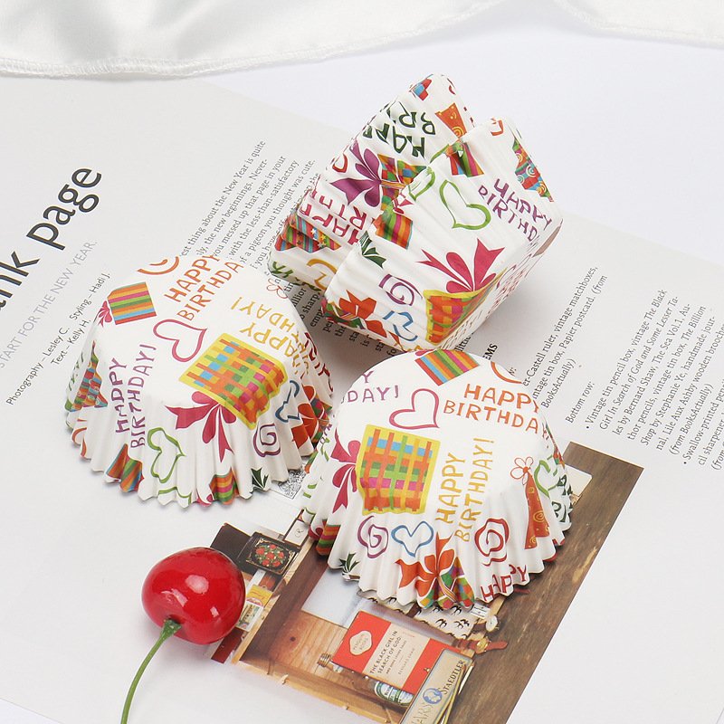 Heat Resistant Colorful Bake Paper Cups Muffin Cupcake Liners Assorted color baking cups bulk