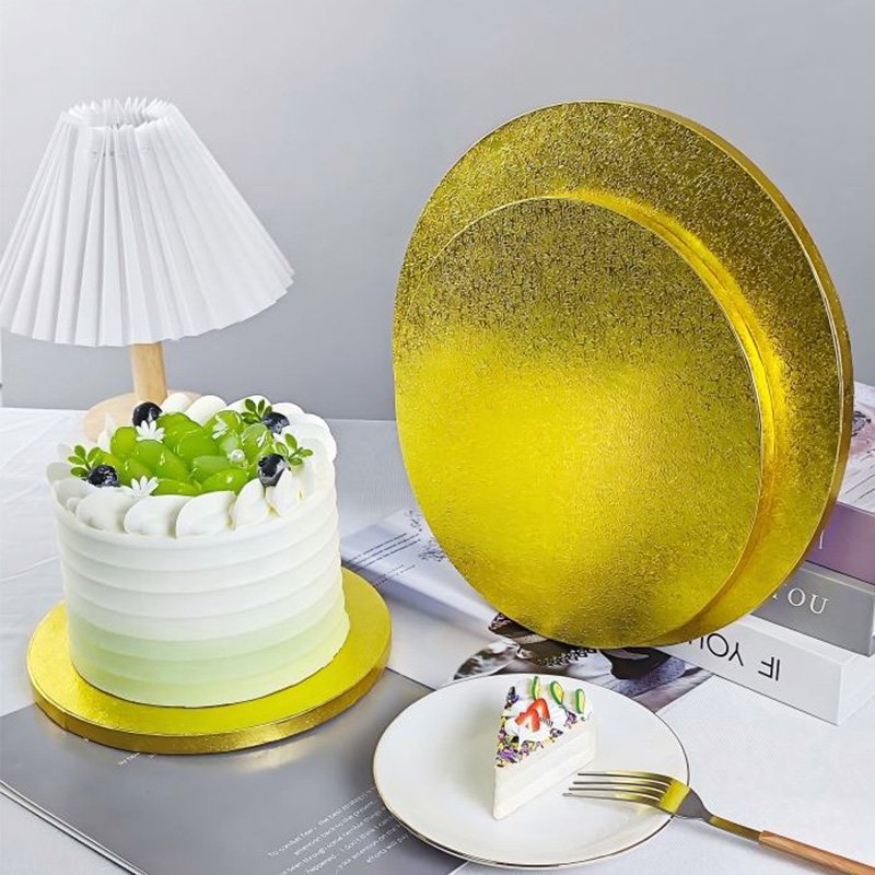 12inch Gold Round Cake Drum for Birthday and Wedding Cakes Gold round cake drum metallic cake board for weddings parties and baking