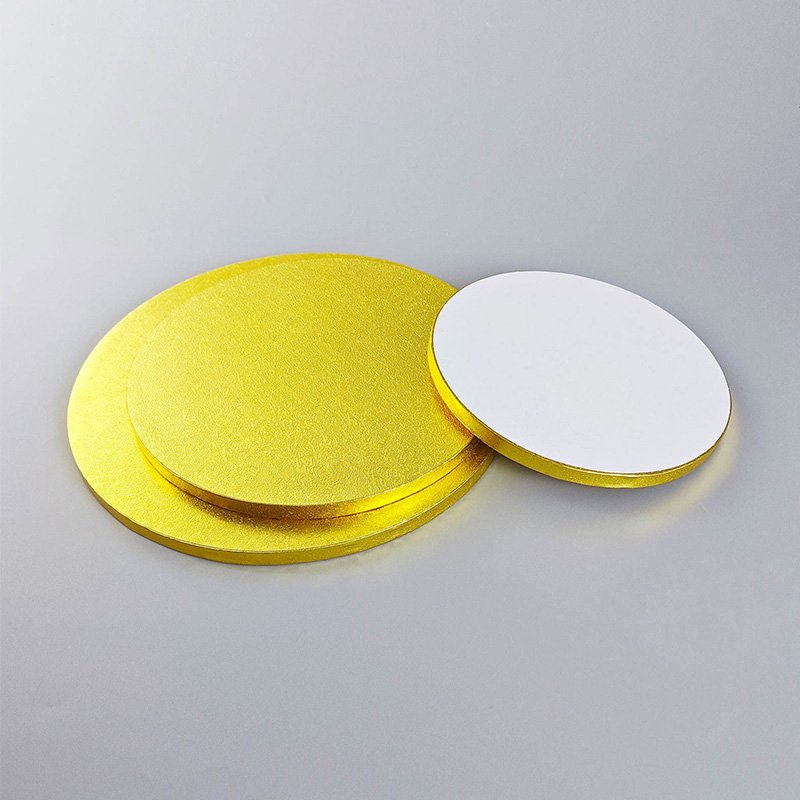 12inch Gold Round Cake Drum for Birthday and Wedding Cakes Gold round cake drums stacked bulk pack for bakeries and catering