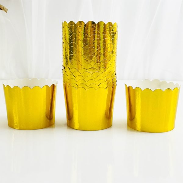 Muffin paper cup gold