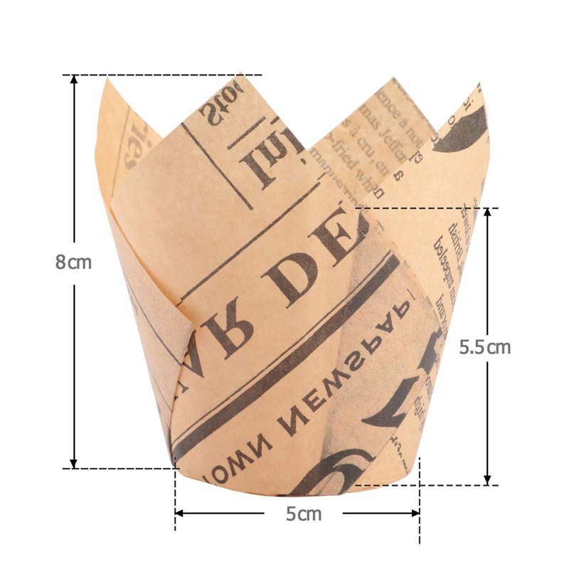Retro newsprint cupcake wrappers for Father's Day and graduation parties