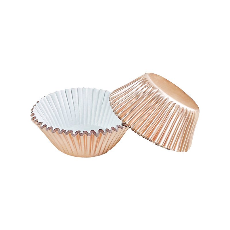 5cm Red Foil Cupcake Liners Greaseproof Metallic Baking Cups for Parties and Weddings 5cm gold rose foil cupcake liners greaseproof metallic baking cups
