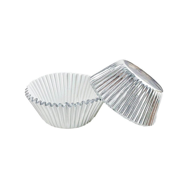 5cm Red Foil Cupcake Liners Greaseproof Metallic Baking Cups for Parties and Weddings 5cm sliver foil cupcake liners greaseproof metallic baking cups