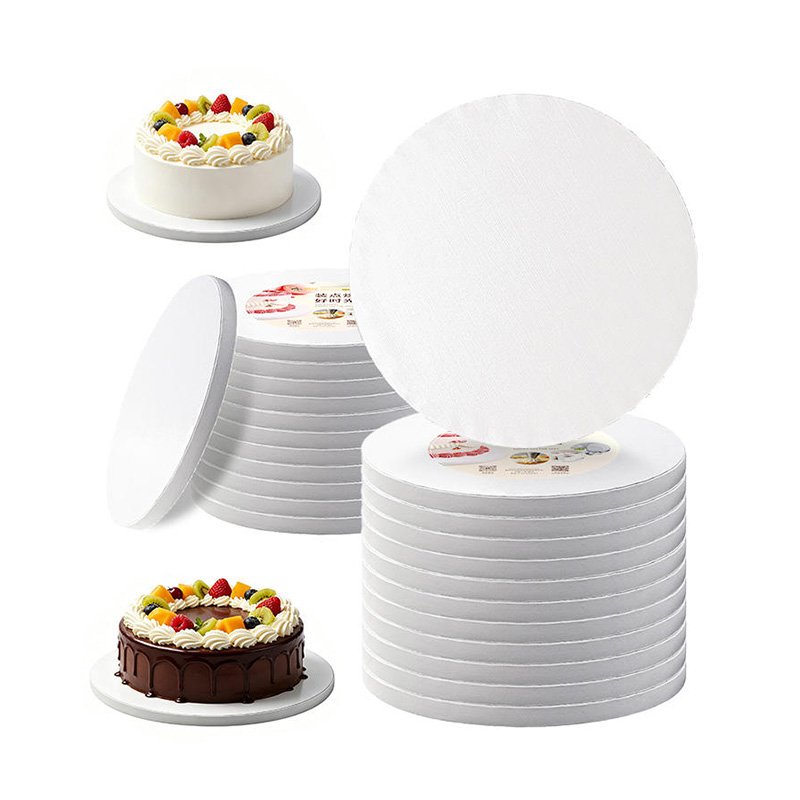 White Round Paper Corrugated Cake Drums for Cake Decorating White round corrugated cake drums