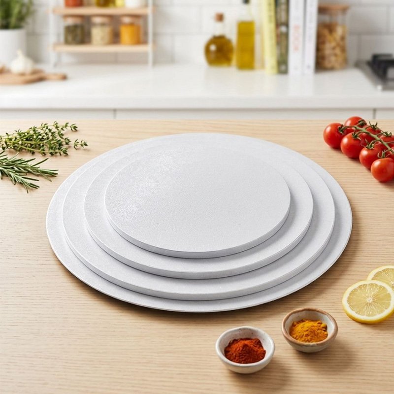 White Round Paper Corrugated Cake Drums for Cake Decorating Wholesale white round corrugated cake drums bulk pack for bakeries cafes and catering