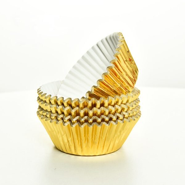 Bulk gold foil cupcake liners for dessert shops