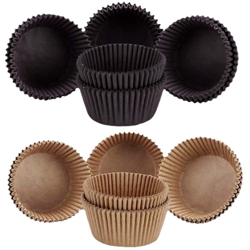 Greaseproof Brown Paper Cupcake Liners Kraft Muffin Baking Wrappers Kraft cupcake liners